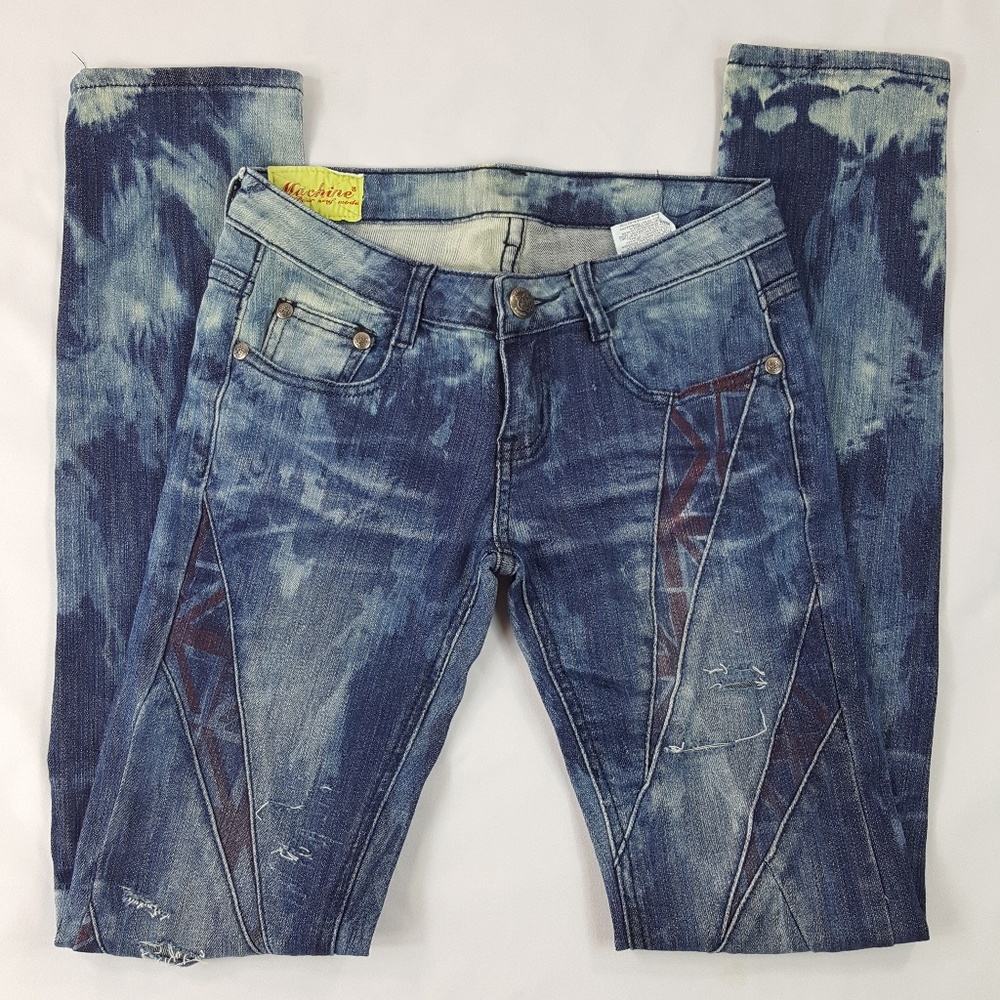 MACHINE UK union jack flag jeans-Final Price Drop